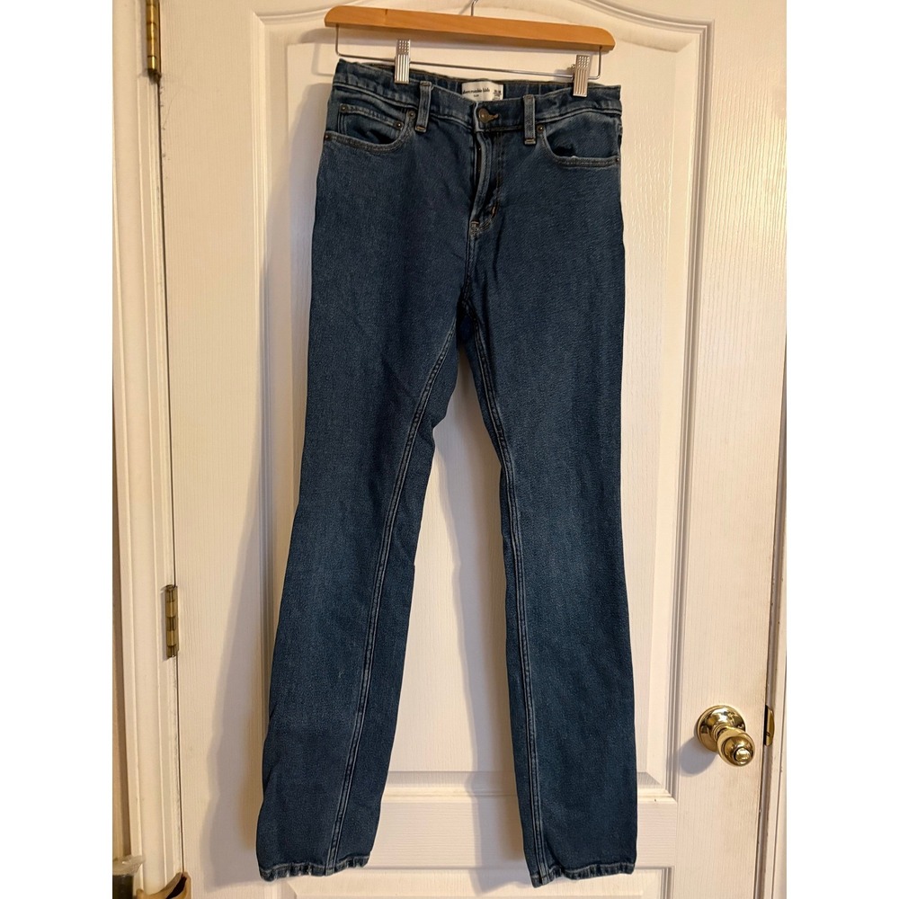 Abercrombie Kids Slim Jeans Kids 15/16 Long Blue Excellent Dark Wash Denim